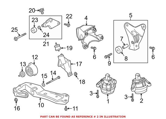 BMW Engine Mount - Driver Left 22116859845